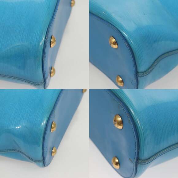 LOUIS VUITTON Epi Plage Mini Lagoon Bay Hand Bag Blue M92472 - Picture 10 of 12